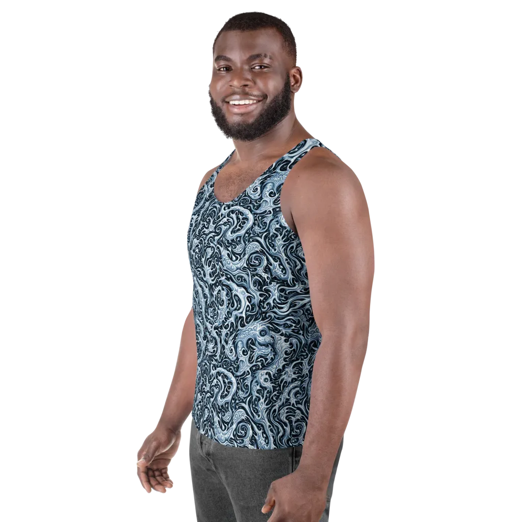 Midnight Arabesque on Men's Tank Top — Left Front