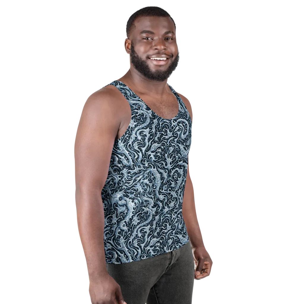 Midnight Arabesque on Men's Tank Top — Right Front