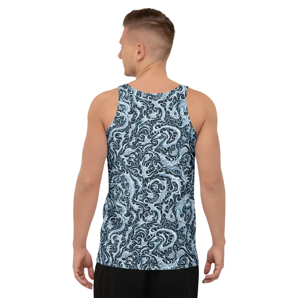 Midnight Arabesque on Men's Tank Top — Back print