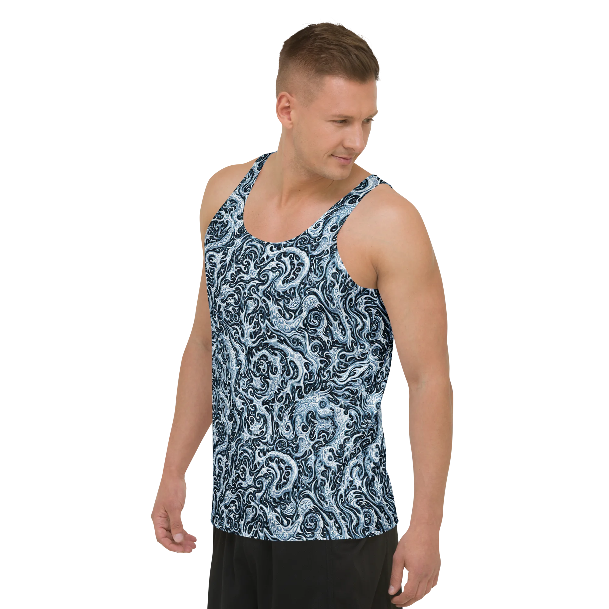 Midnight Arabesque on Men's Tank Top — Front print
