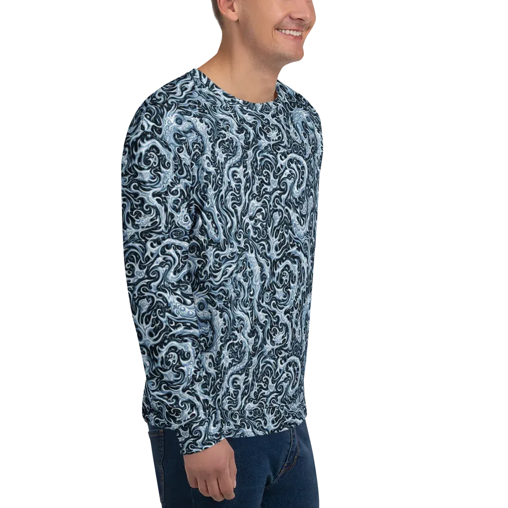 Midnight Arabesque on Sweatshirt — Right Front