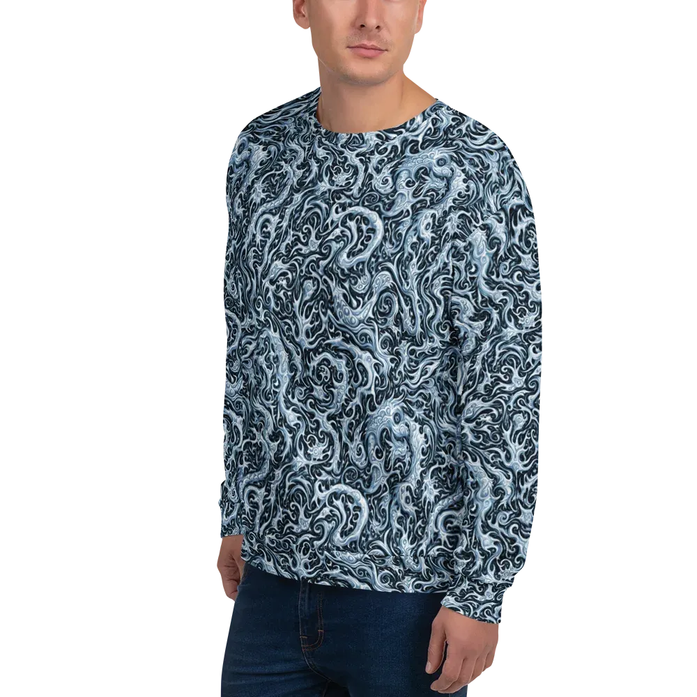 Midnight Arabesque on Sweatshirt — Left Front