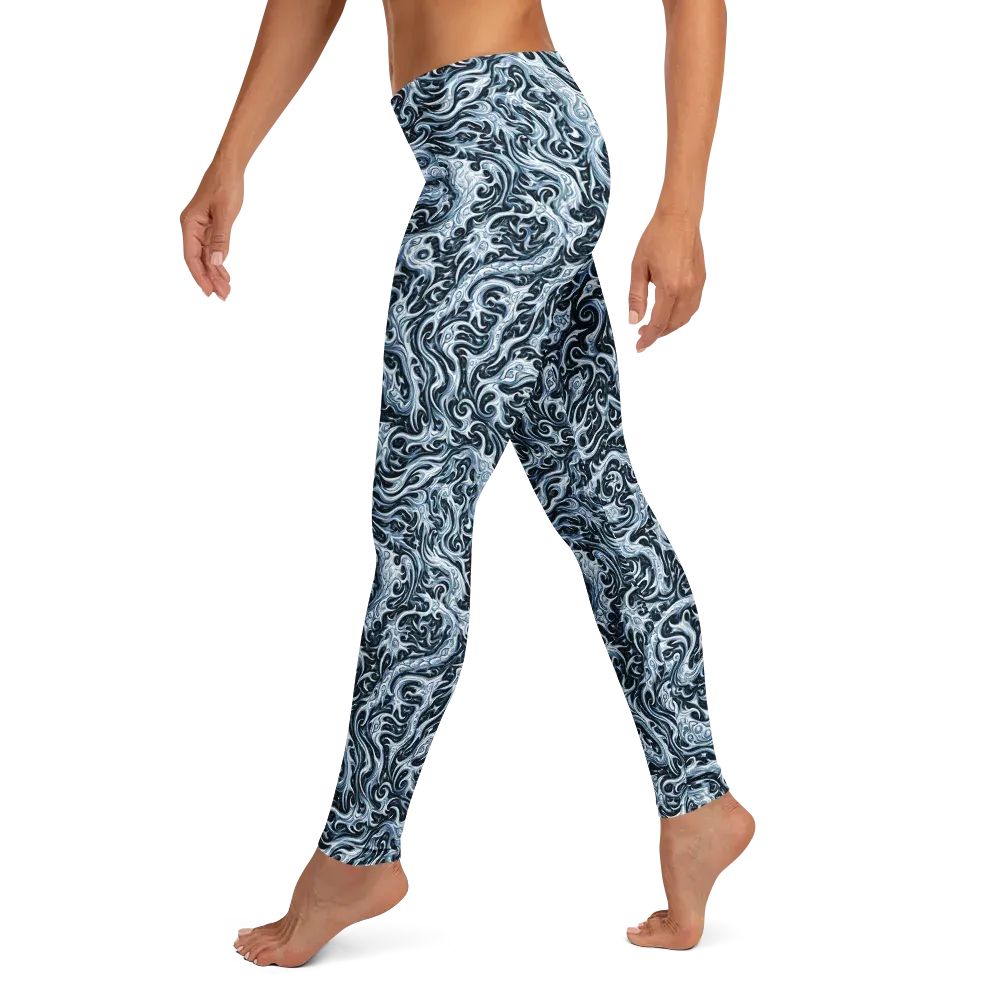 Midnight Arabesque on Leggings — Left