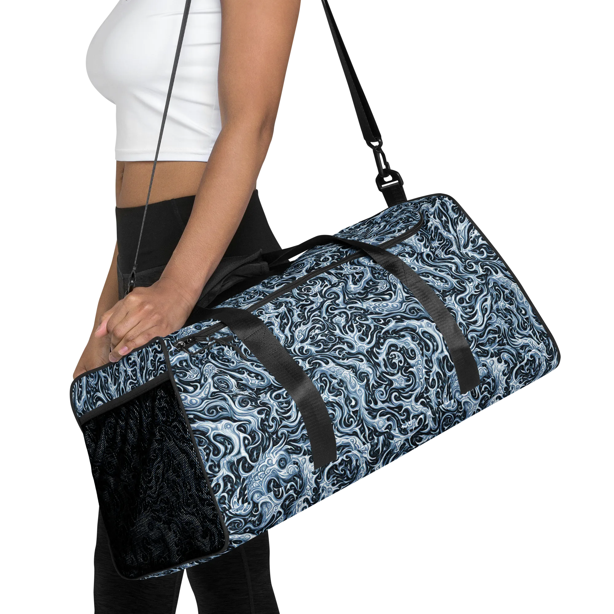 Midnight Arabesque on Duffle Bag — Front