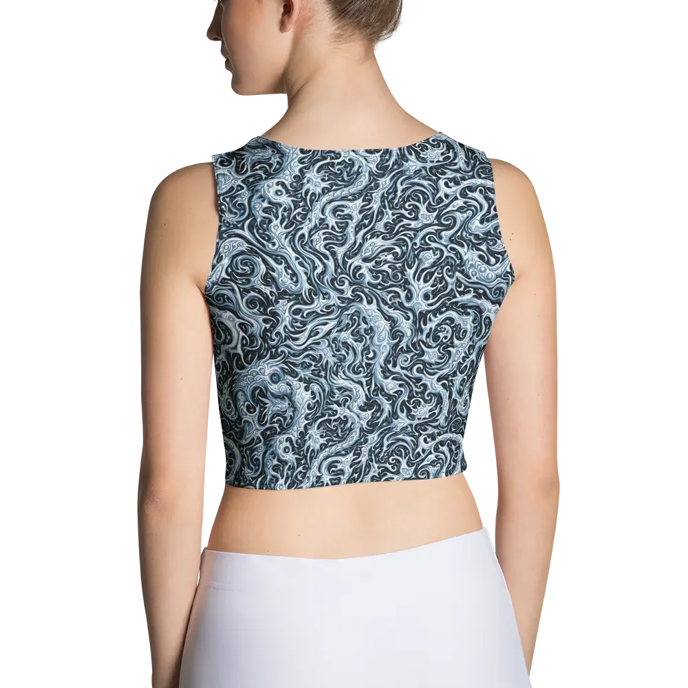 Midnight Arabesque on Crop Top — Back