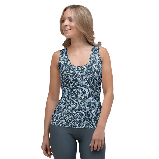 Midnight Arabesque on a Women's Tank Top