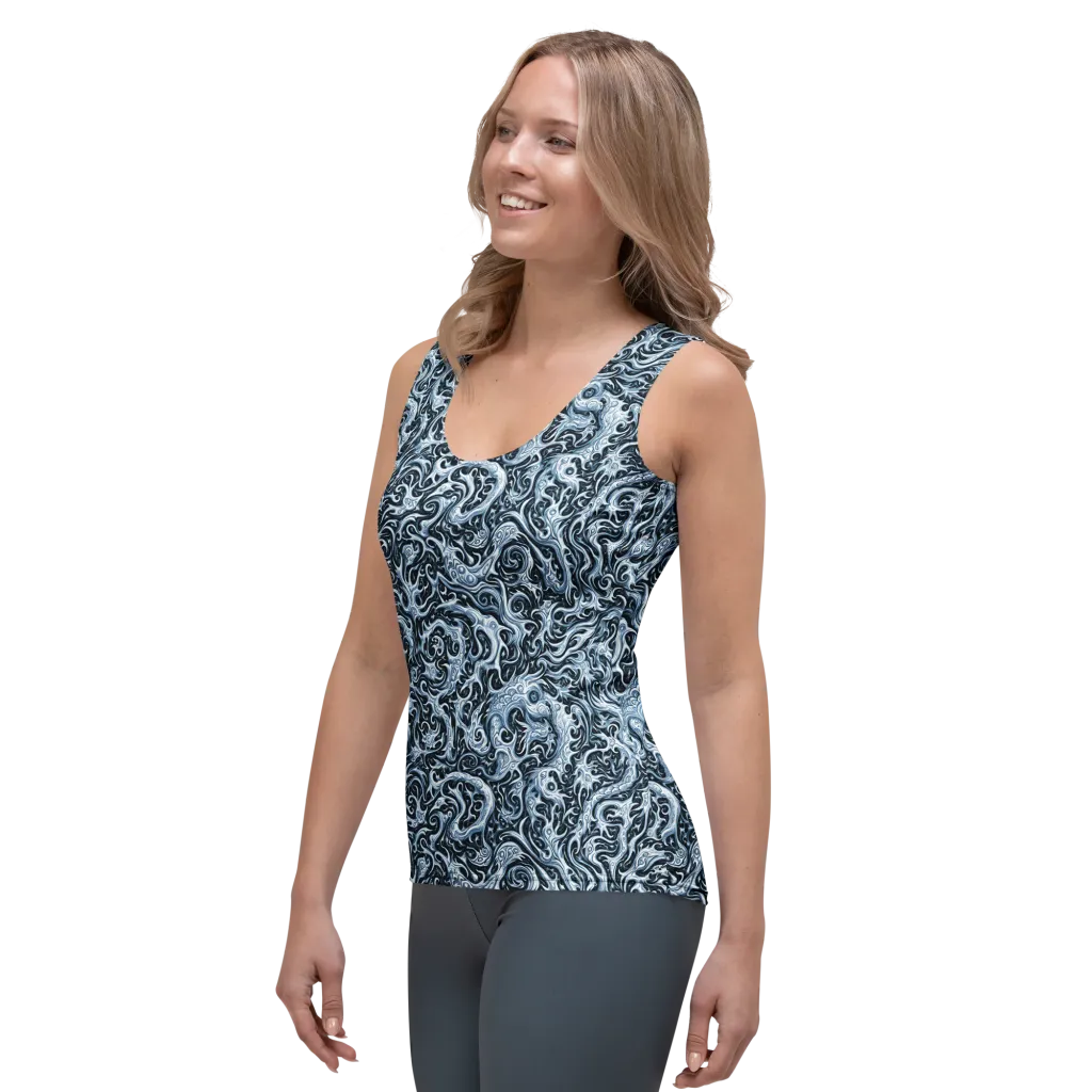Midnight Arabesque on Women's Tank Top — Left Front