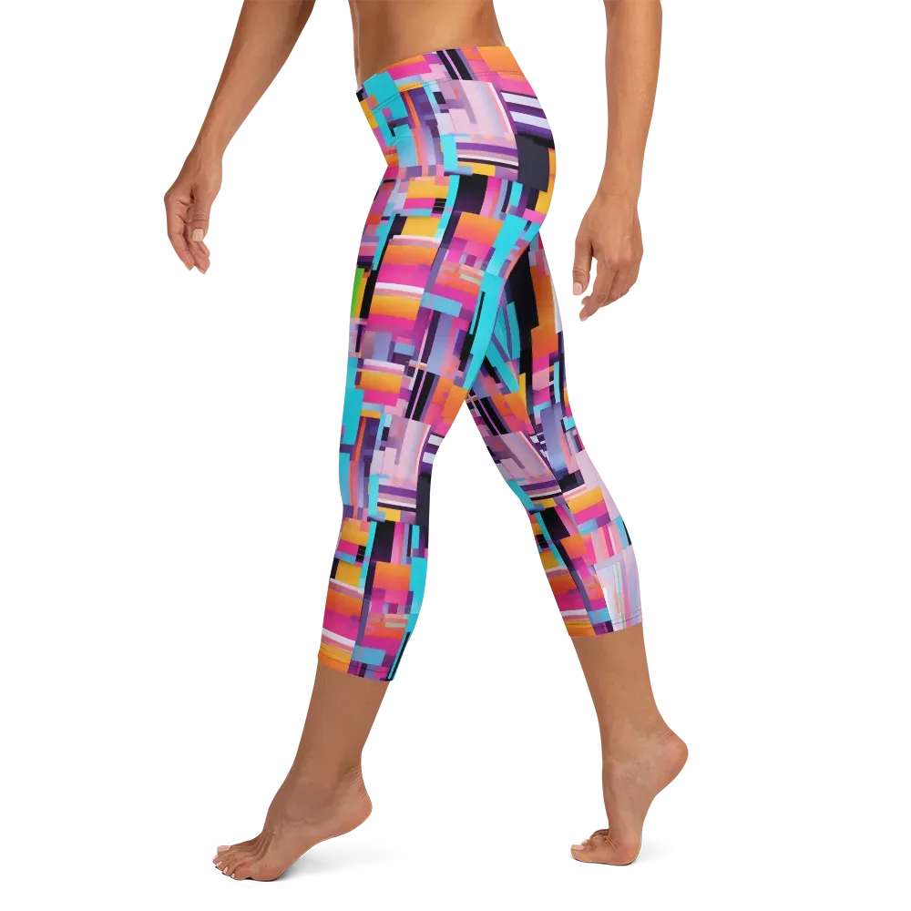 Chromatic Circuit on Capri Leggings — Left
