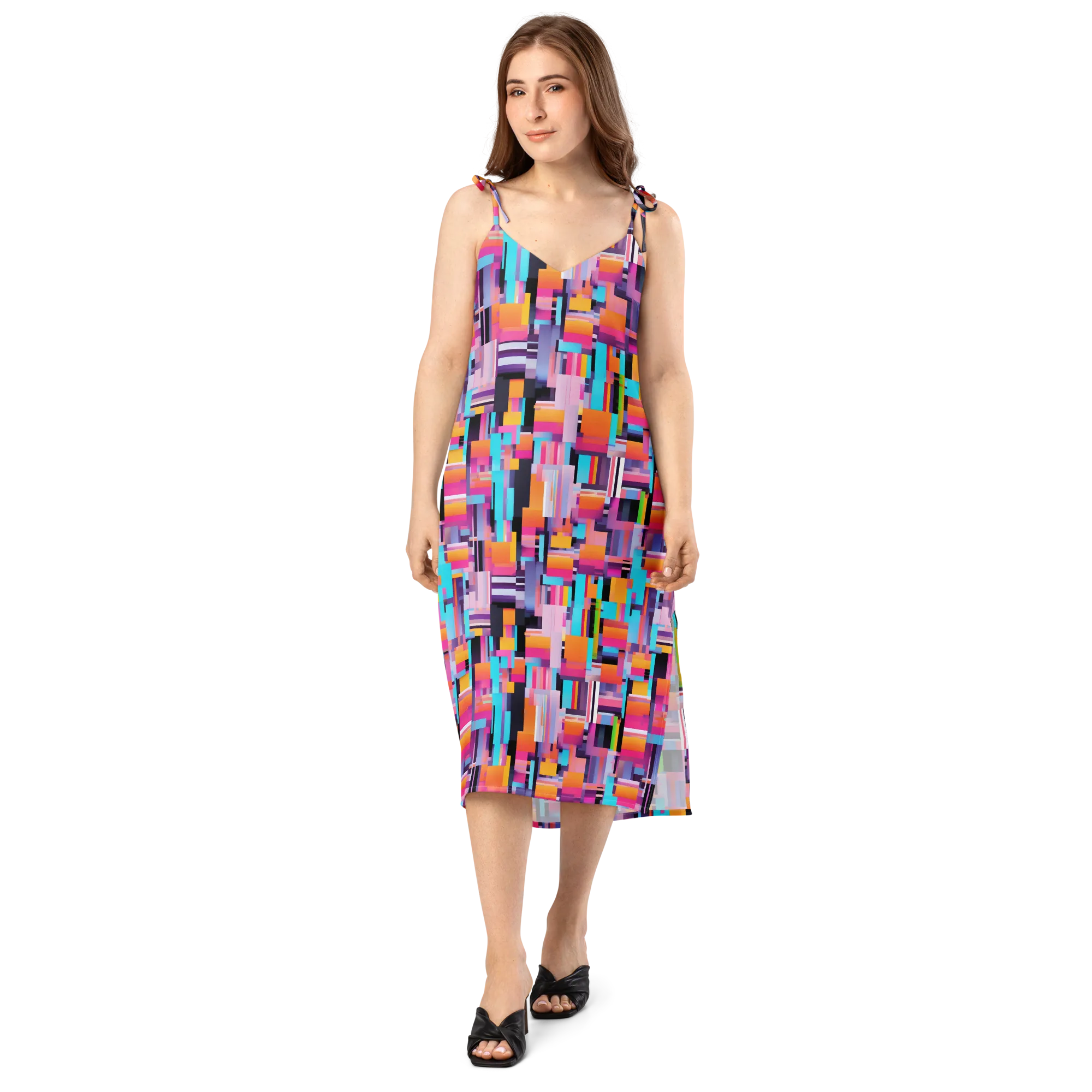 Chromatic Circuit on Slip Dress — Front