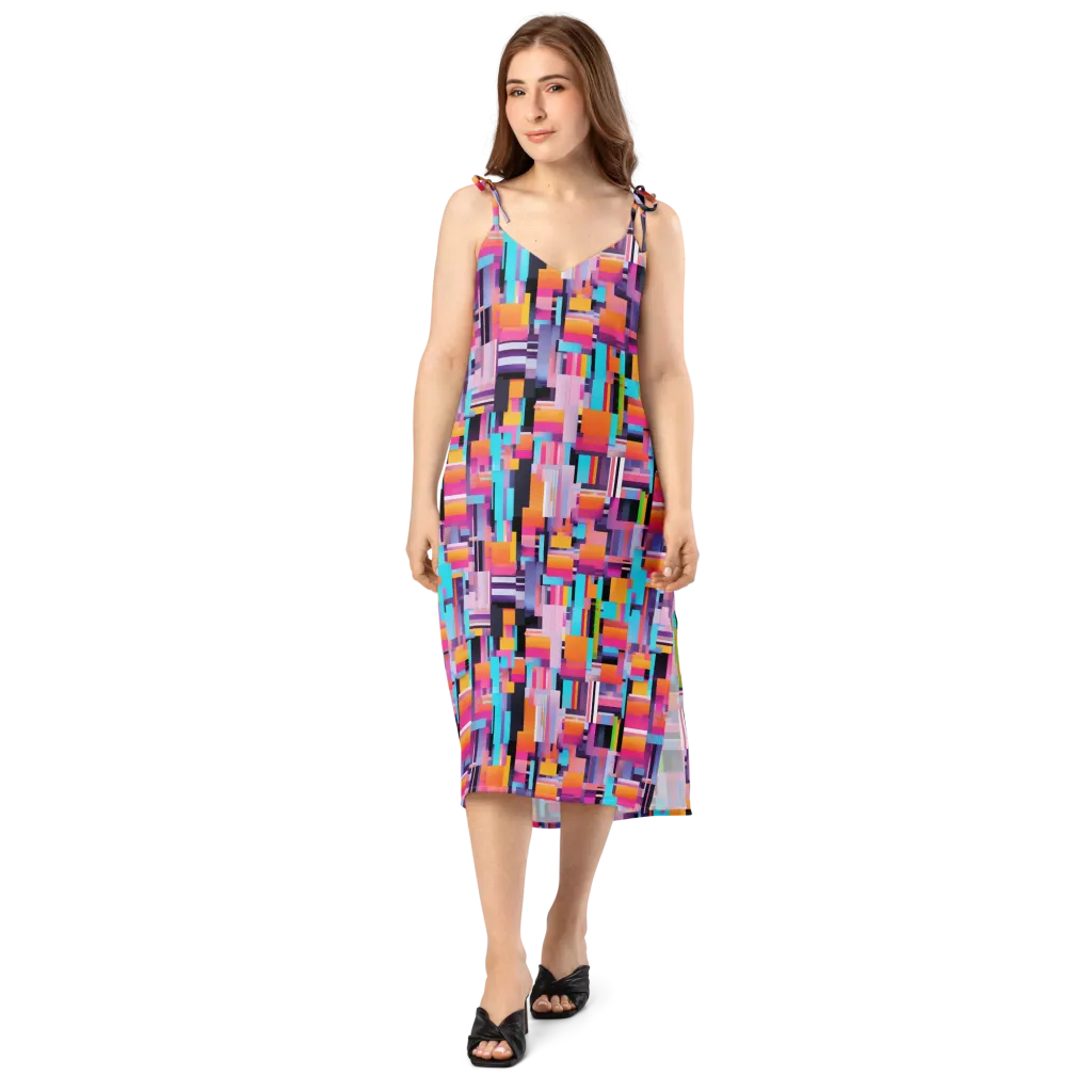 Chromatic Circuit on Slip Dress — Front