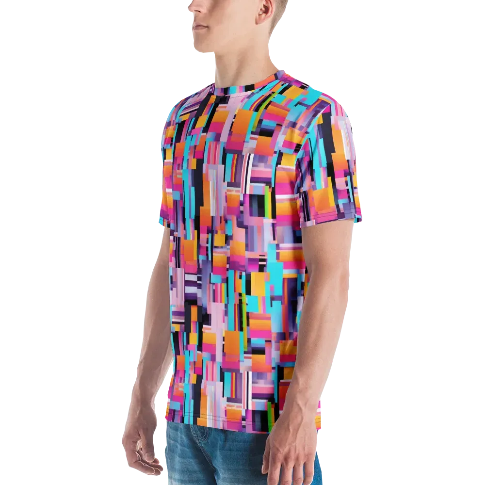 Chromatic Circuit on Men's Crew Neck T-Shirt — Left