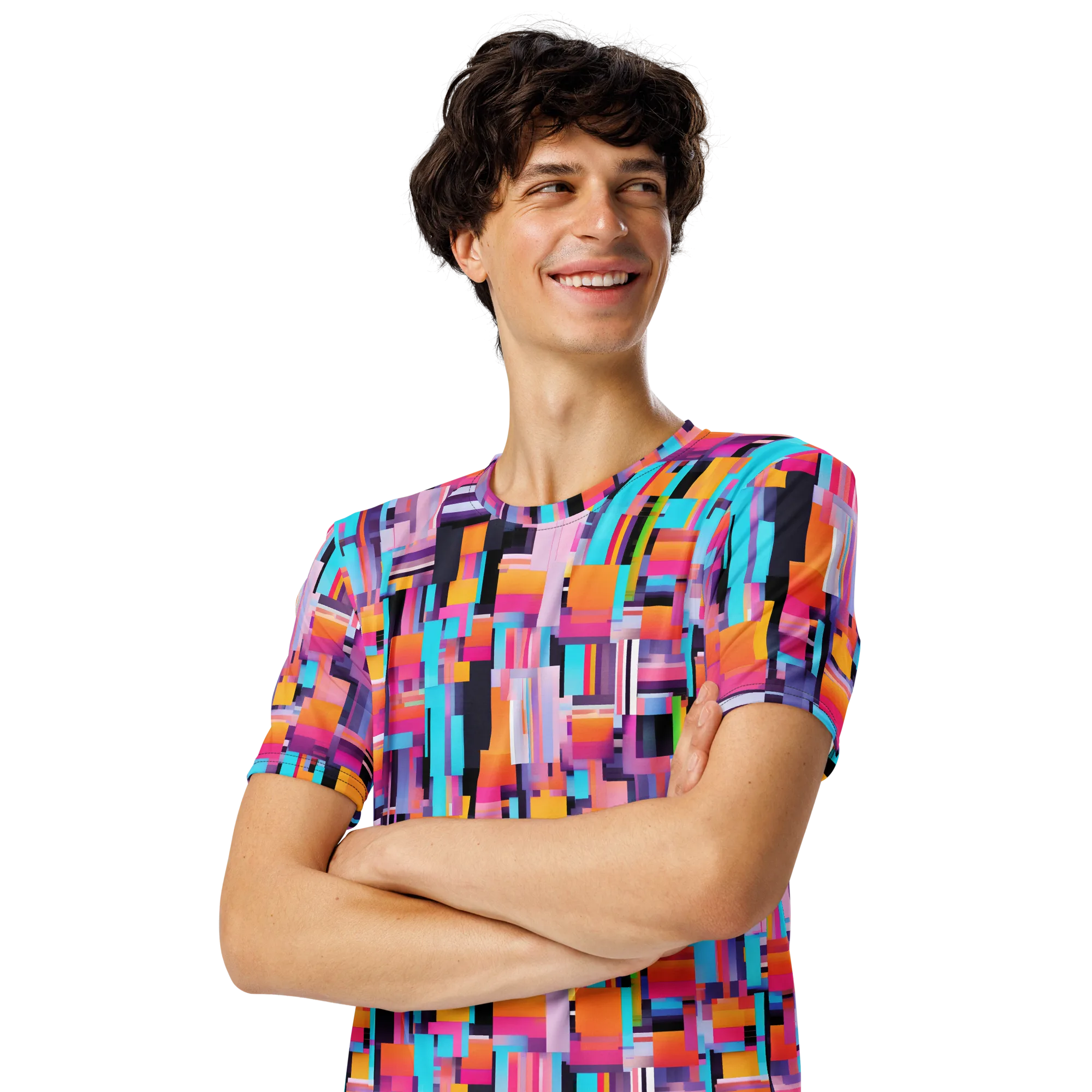 Chromatic Circuit on Men's Crew Neck T-Shirt — Front print