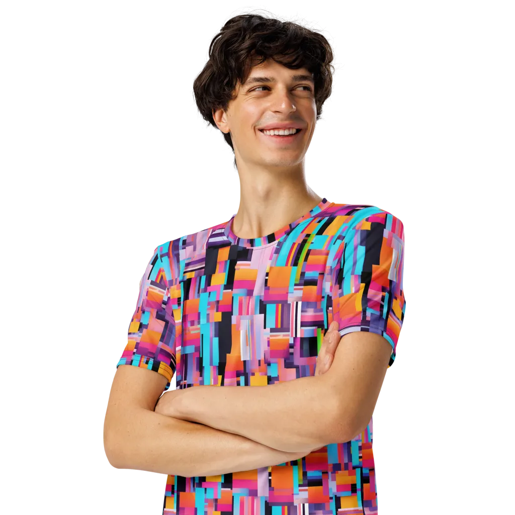 Chromatic Circuit on Men's Crew Neck T-Shirt — Front print
