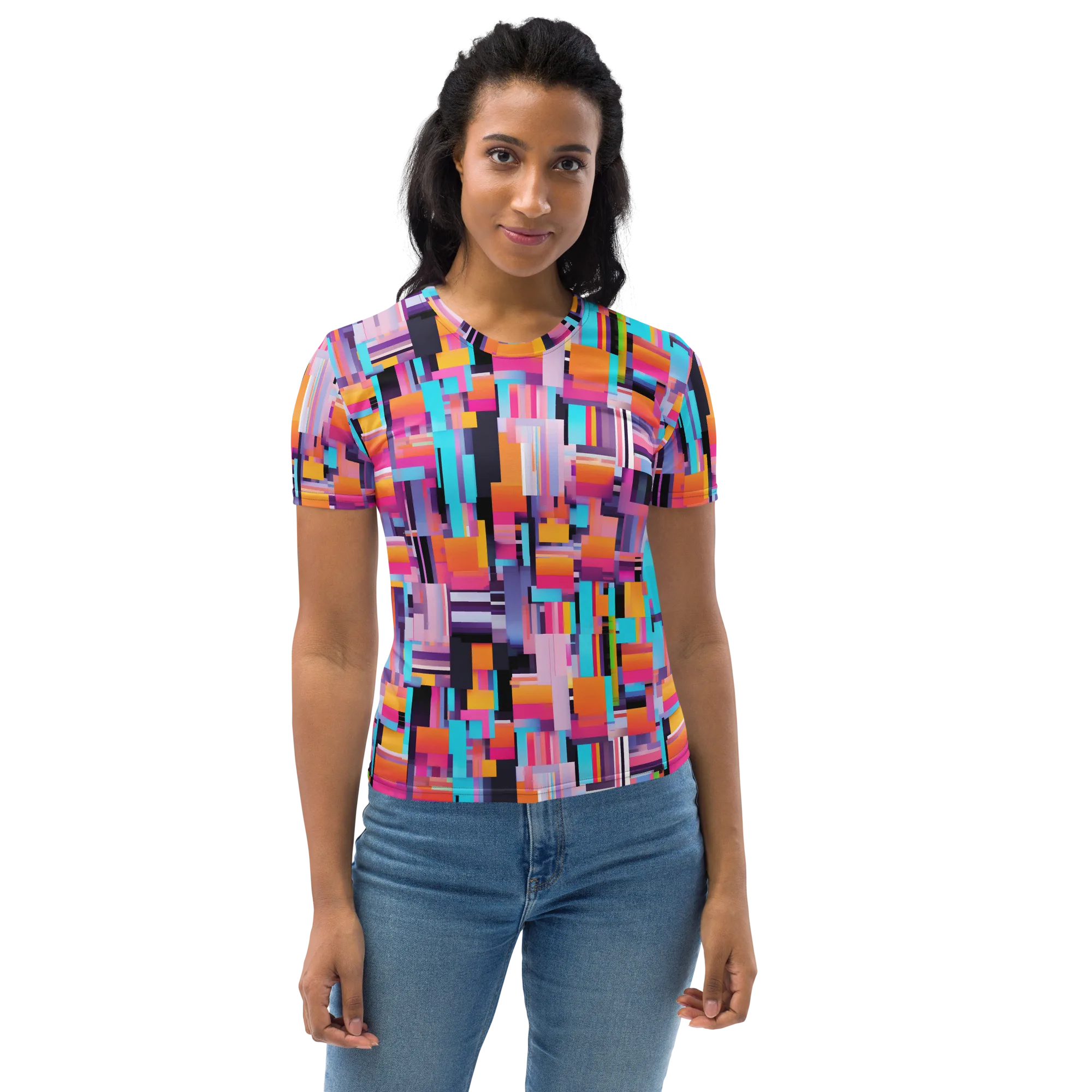 Chromatic Circuit on Women's Crew Neck T-Shirt — Print file