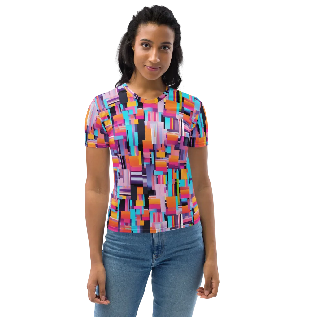 Chromatic Circuit on Women's Crew Neck T-Shirt — Print file