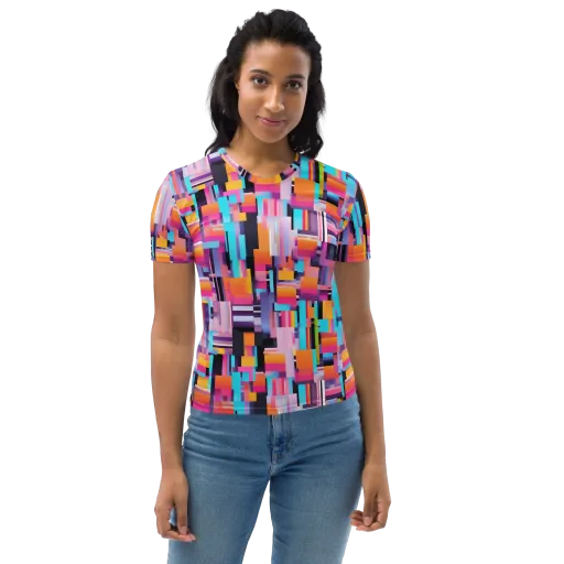 Chromatic Circuit on a Women's Crew Neck T-Shirt