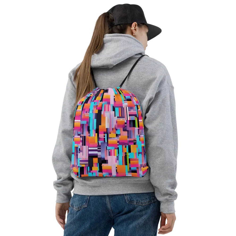 Chromatic Circuit on Drawstring Bag — Front
