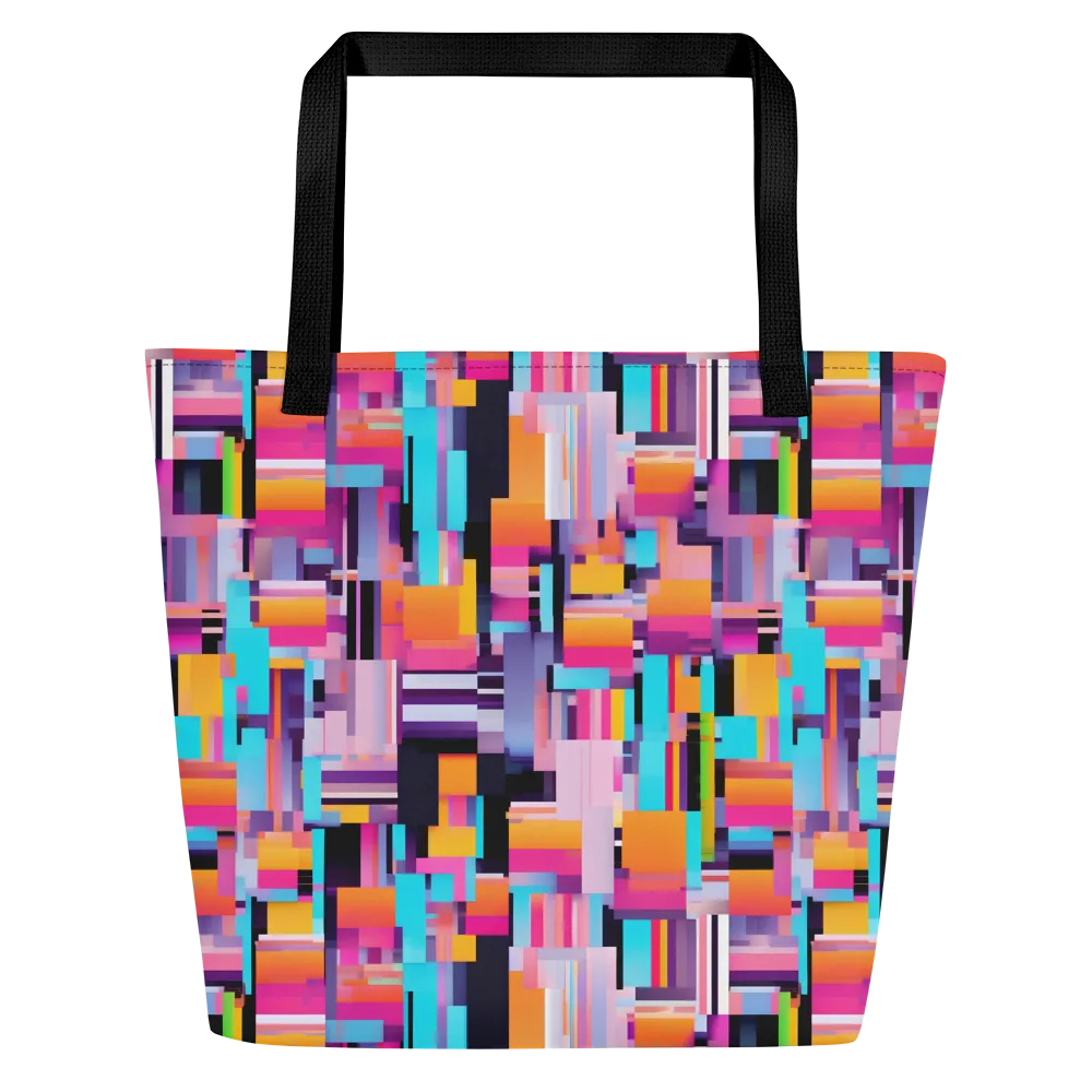 Chromatic Circuit on Large Tote Bag W/ Pocket — Front
