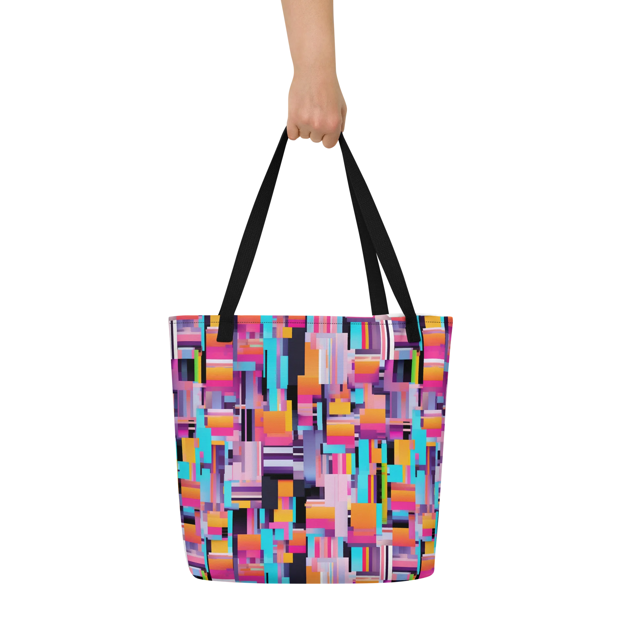 Chromatic Circuit on Large Tote Bag W/ Pocket — Print file