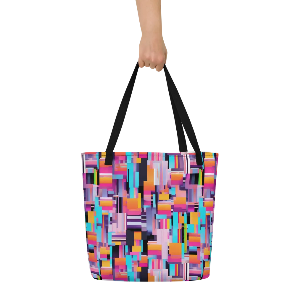 Chromatic Circuit on Large Tote Bag W/ Pocket — Print file