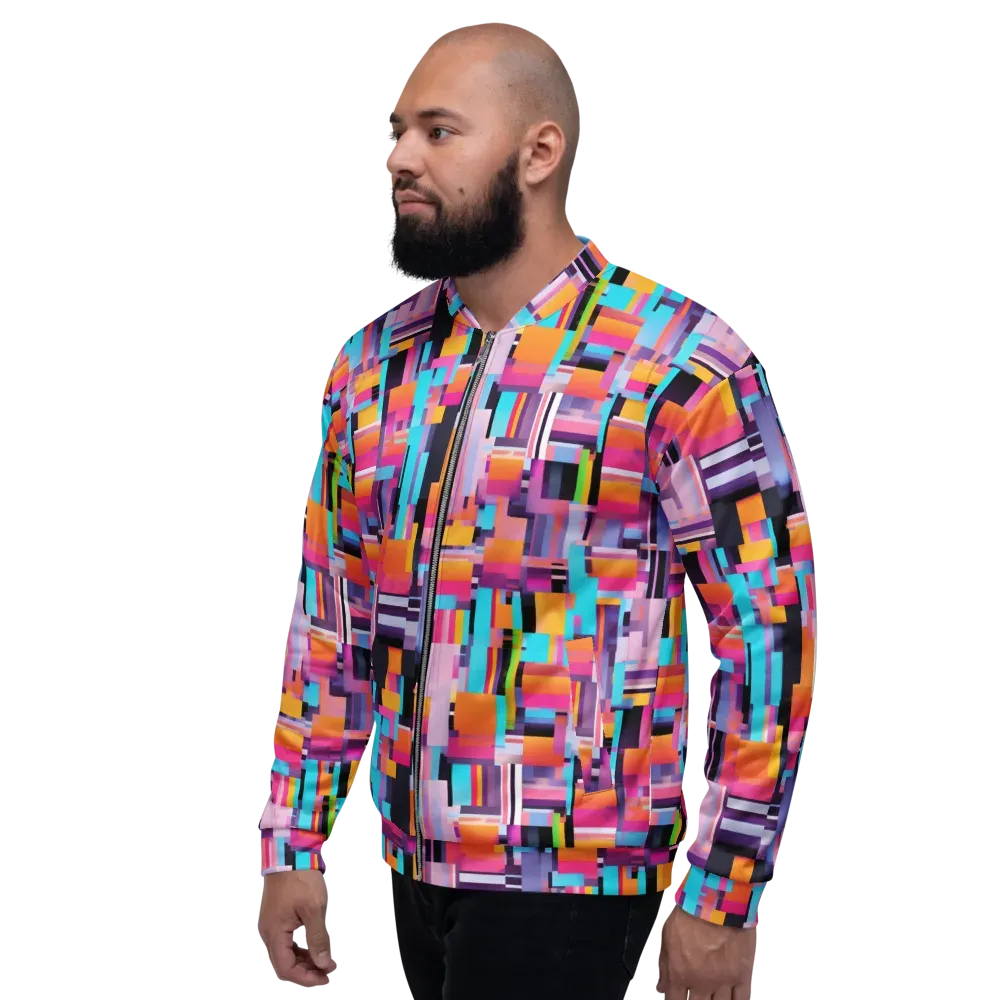 Chromatic Circuit on Bomber Jacket — Left