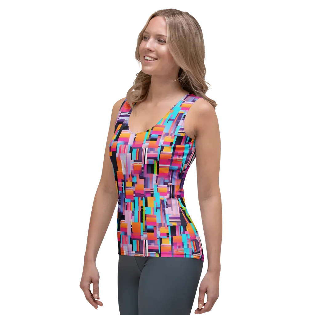 Chromatic Circuit on Women's Tank Top — Left Front