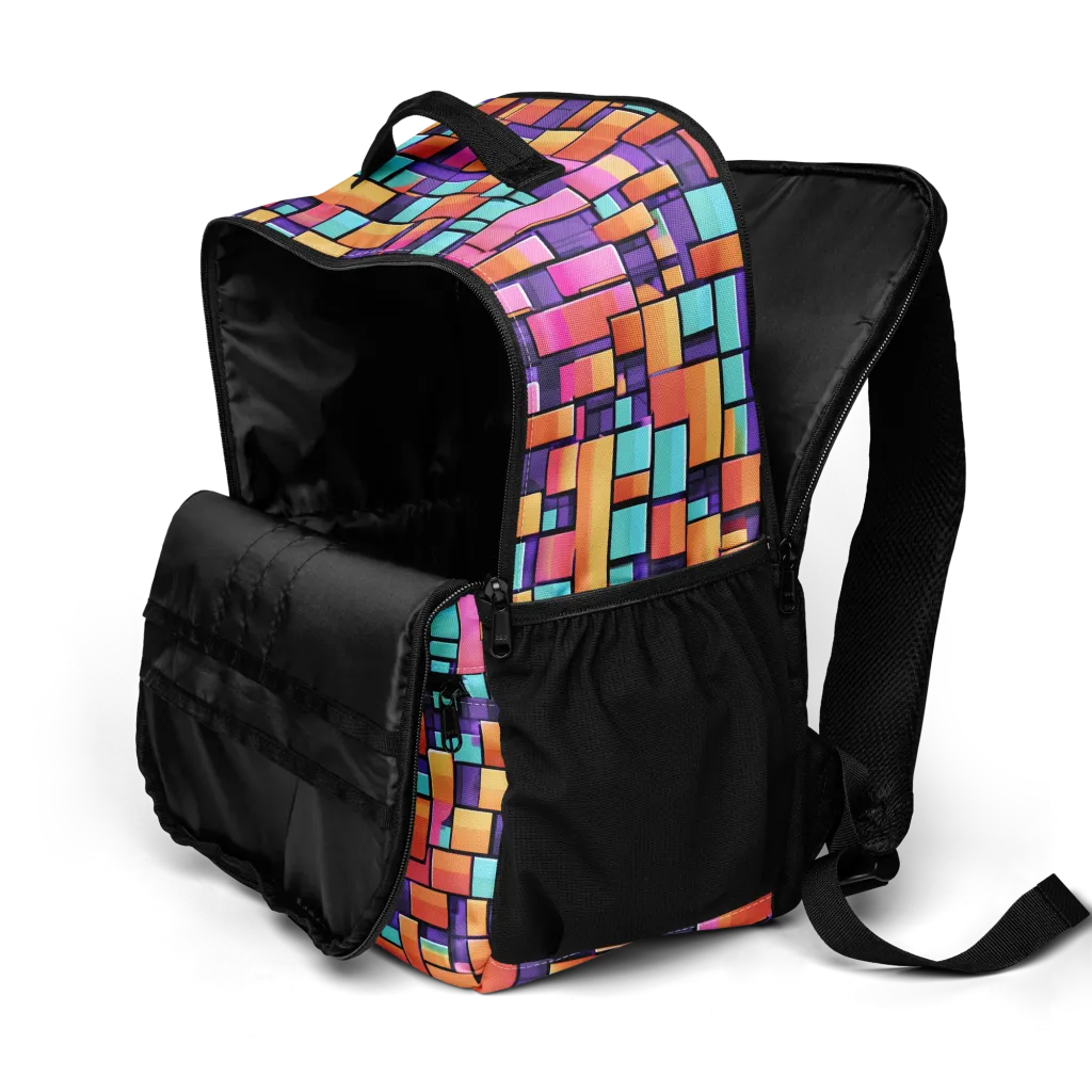 Neon Brickwork on Utility Backpack — Top print