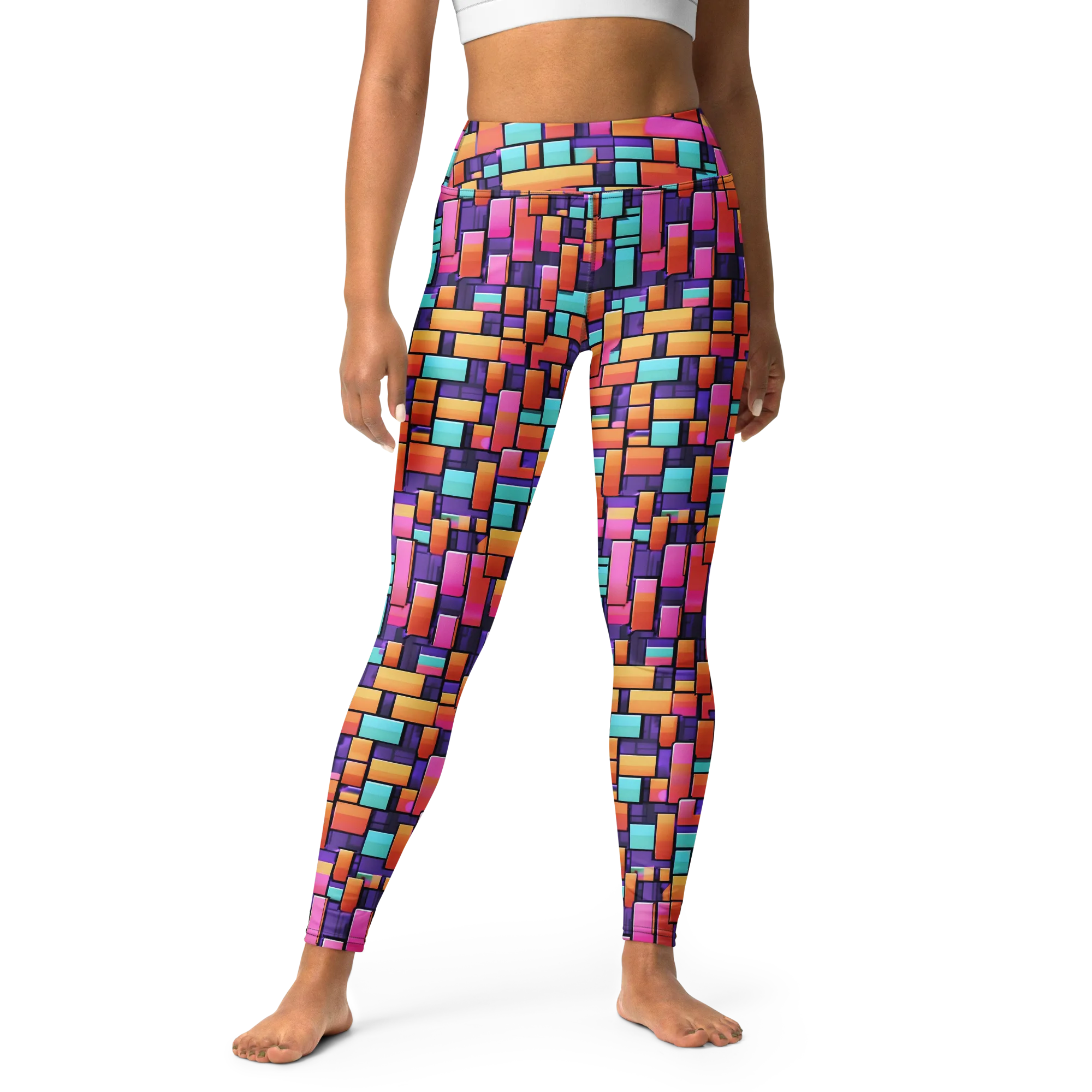 Neon Brickwork on Yoga Leggings — Print file