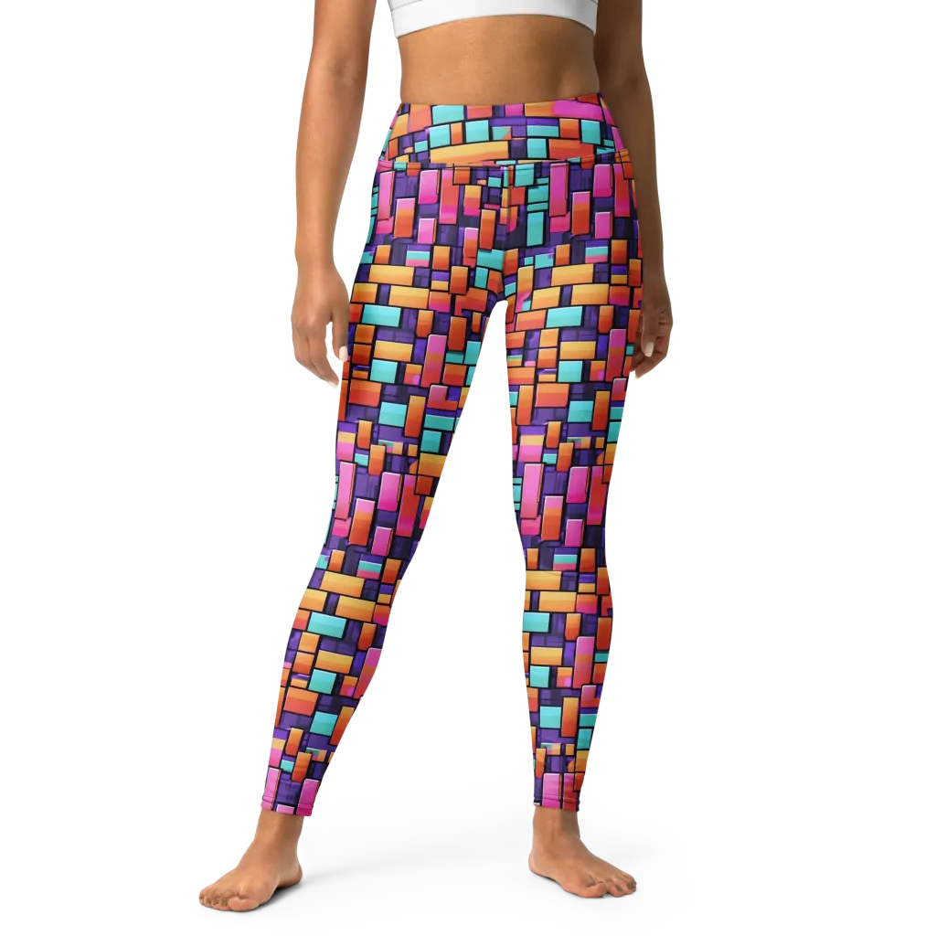 Neon Brickwork on Yoga Leggings — Print file