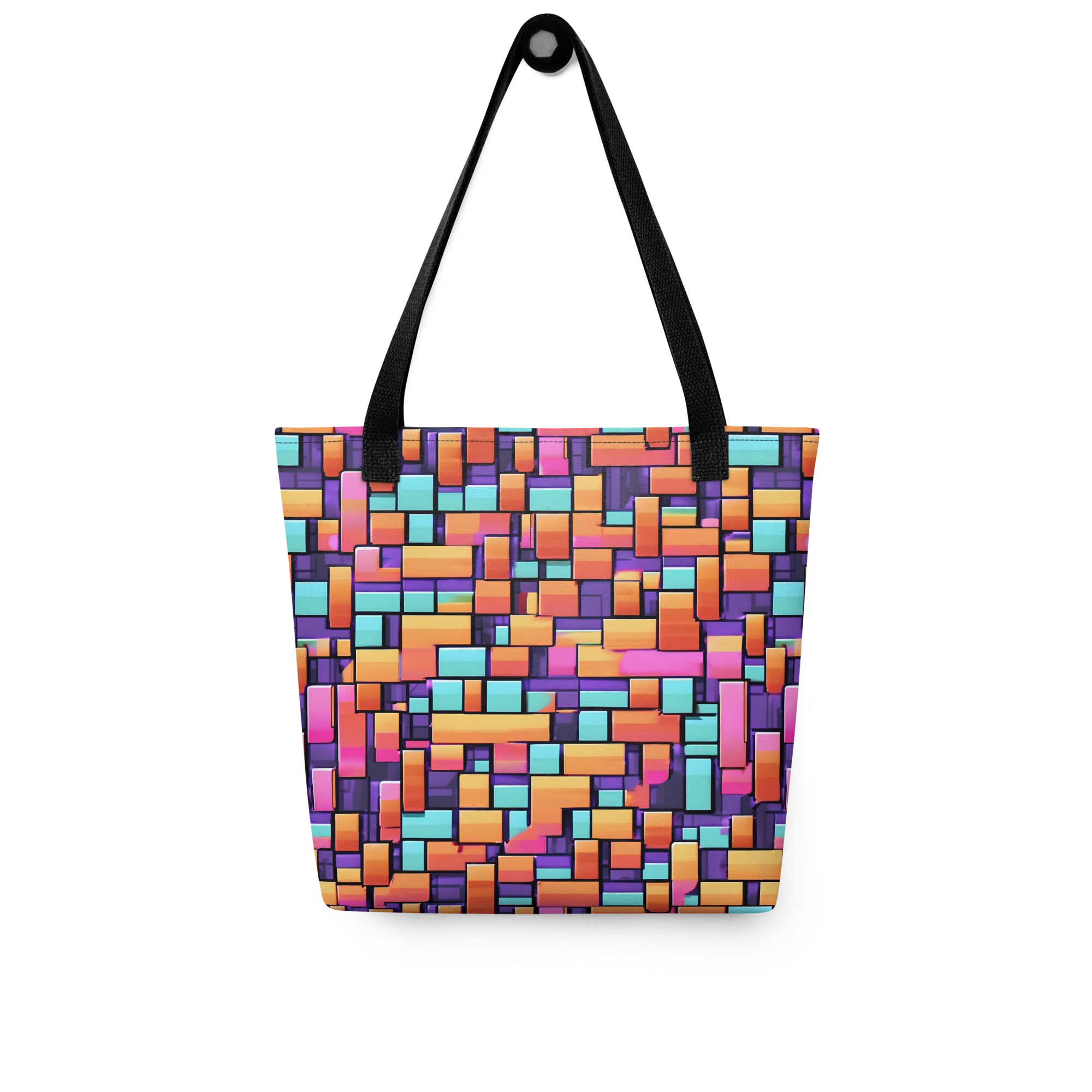 Neon Brickwork on Tote Bag — Front