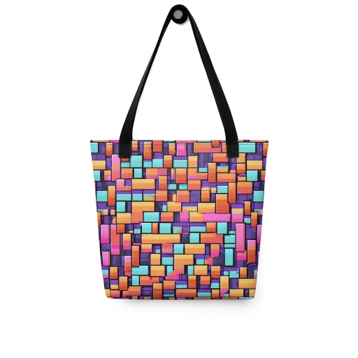 Neon Brickwork on a Tote Bag