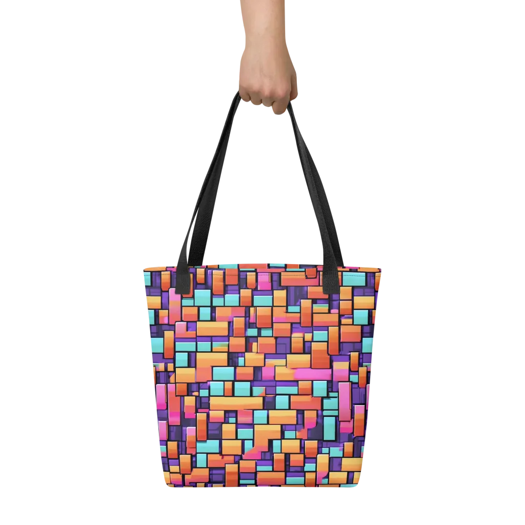 Neon Brickwork on Tote Bag — Print file