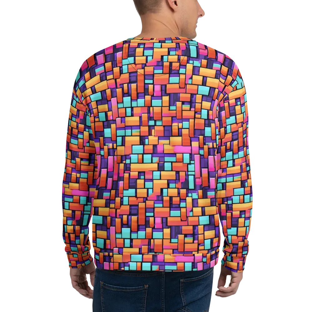 Neon Brickwork on Sweatshirt — Back