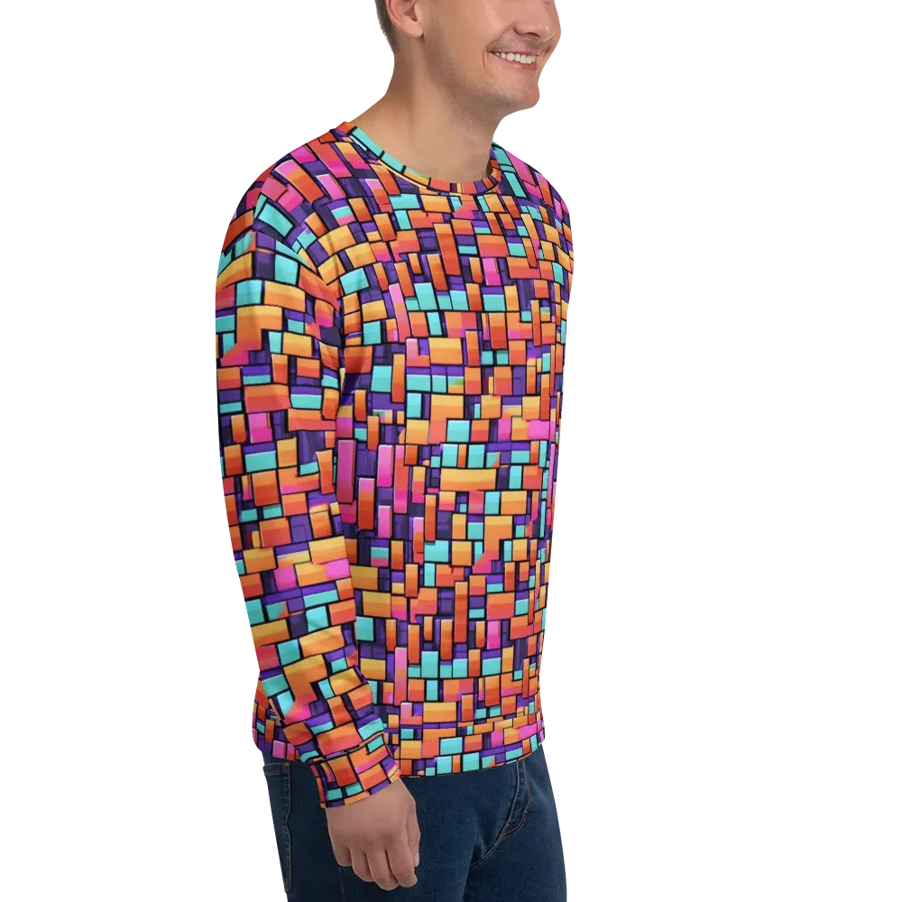 Neon Brickwork on Sweatshirt — Right Front