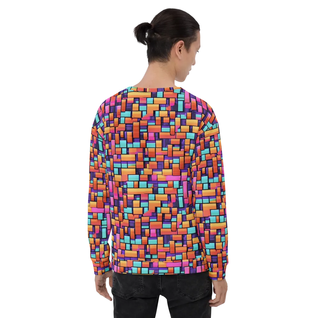 Neon Brickwork on Sweatshirt — Back print