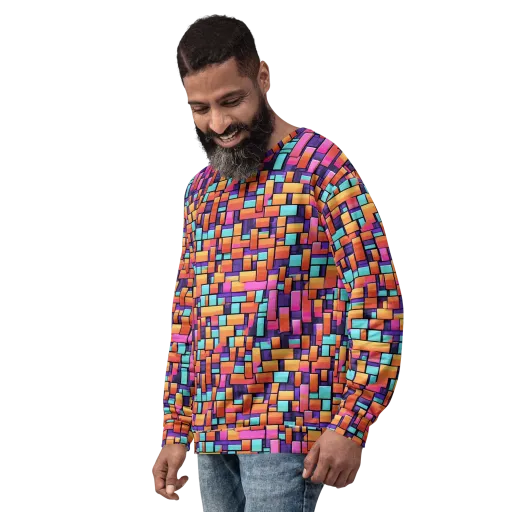 Neon Brickwork on a Sweatshirt