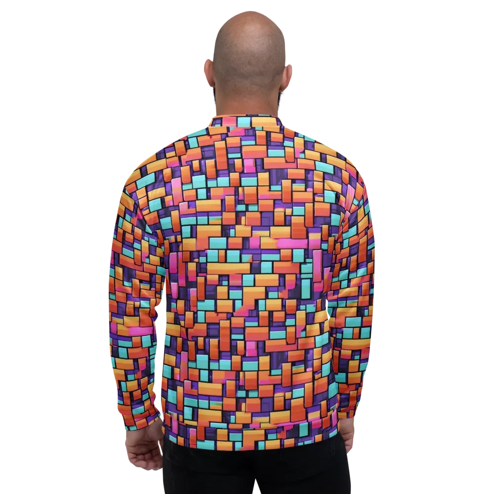 Neon Brickwork on Bomber Jacket — Back