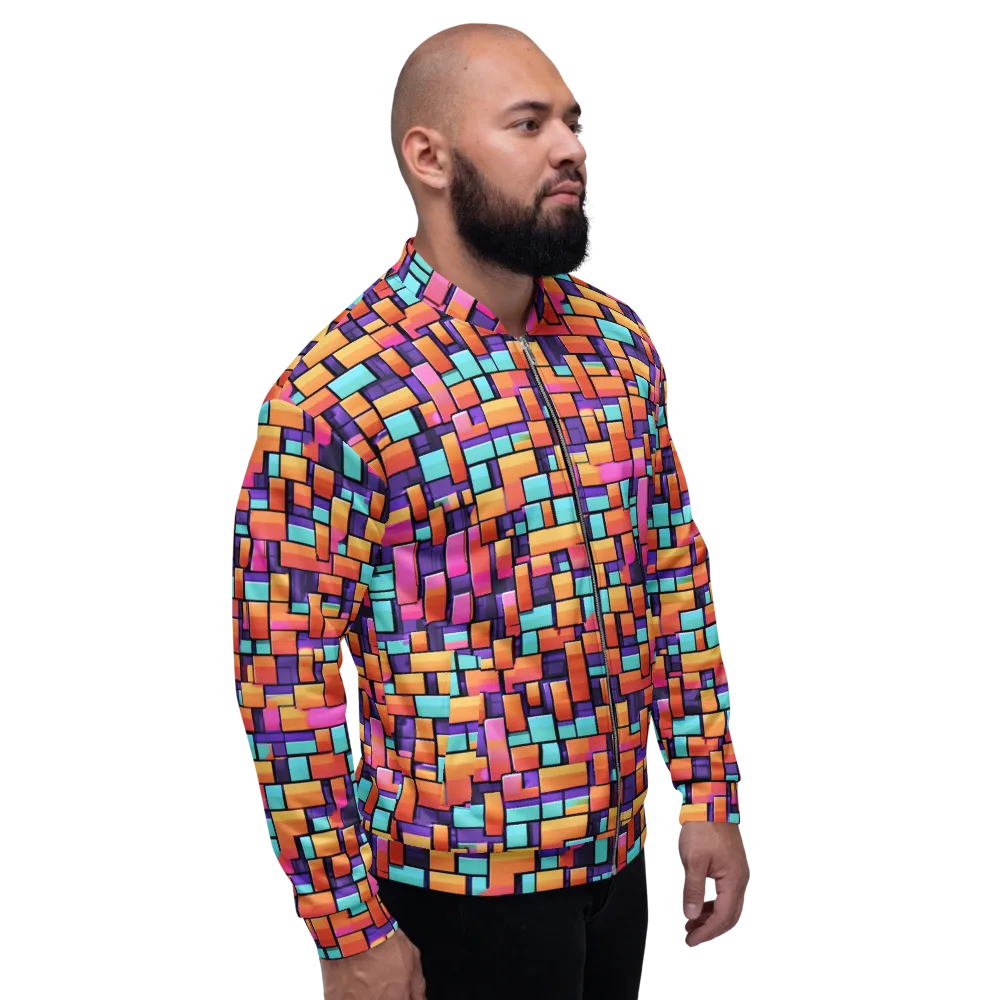 Neon Brickwork on Bomber Jacket — Back print