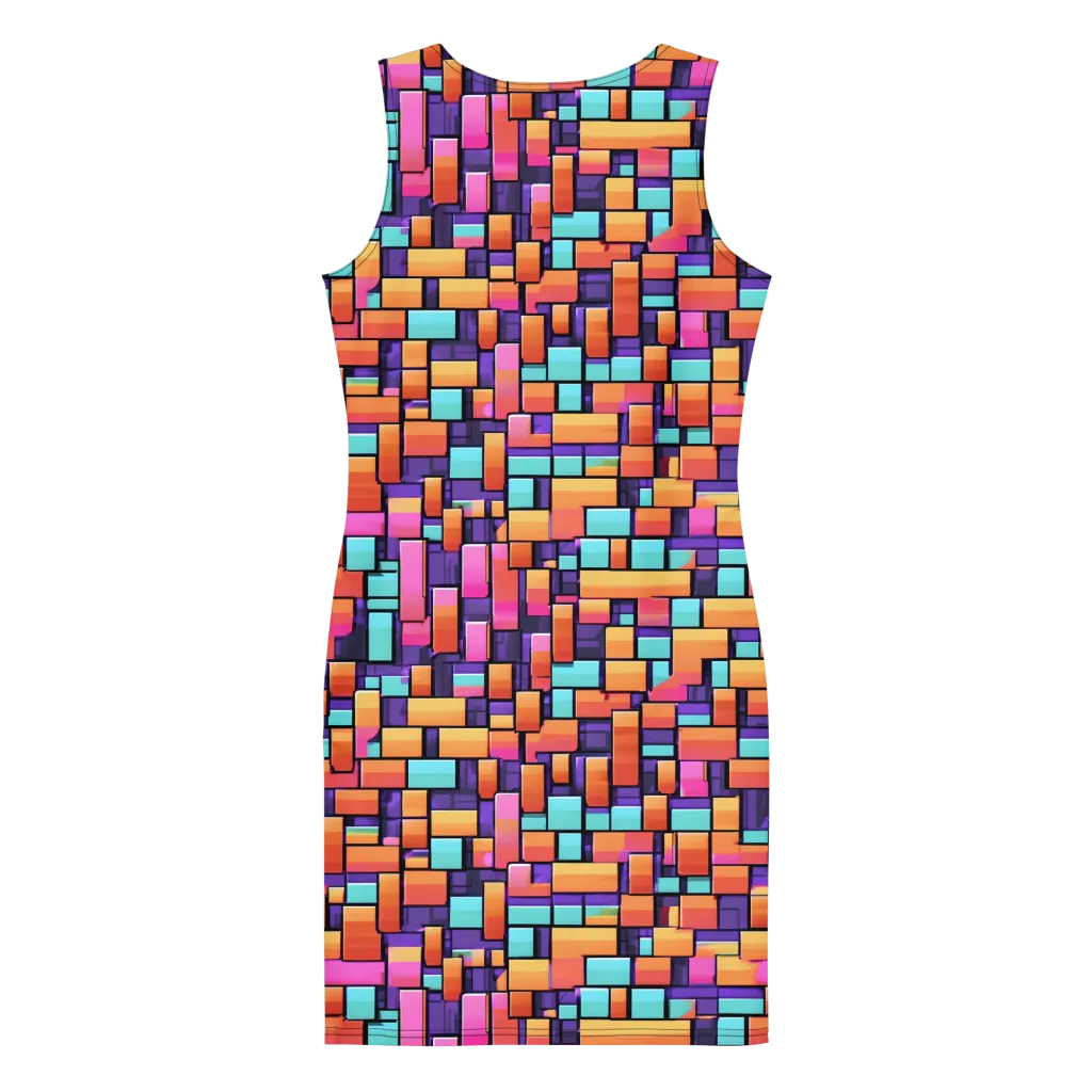 Neon Brickwork on Bodycon Dress — Print file