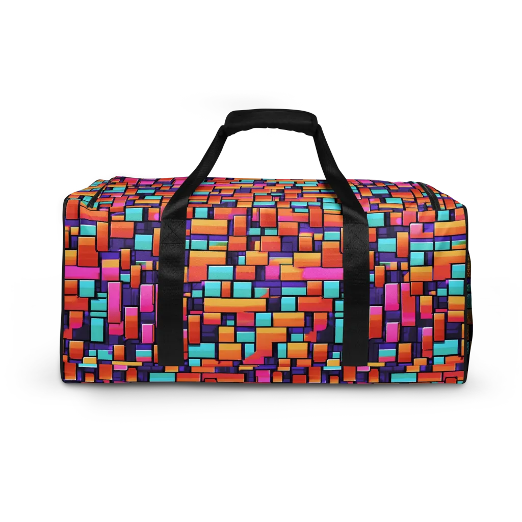 Neon Brickwork on Duffle Bag — Back print