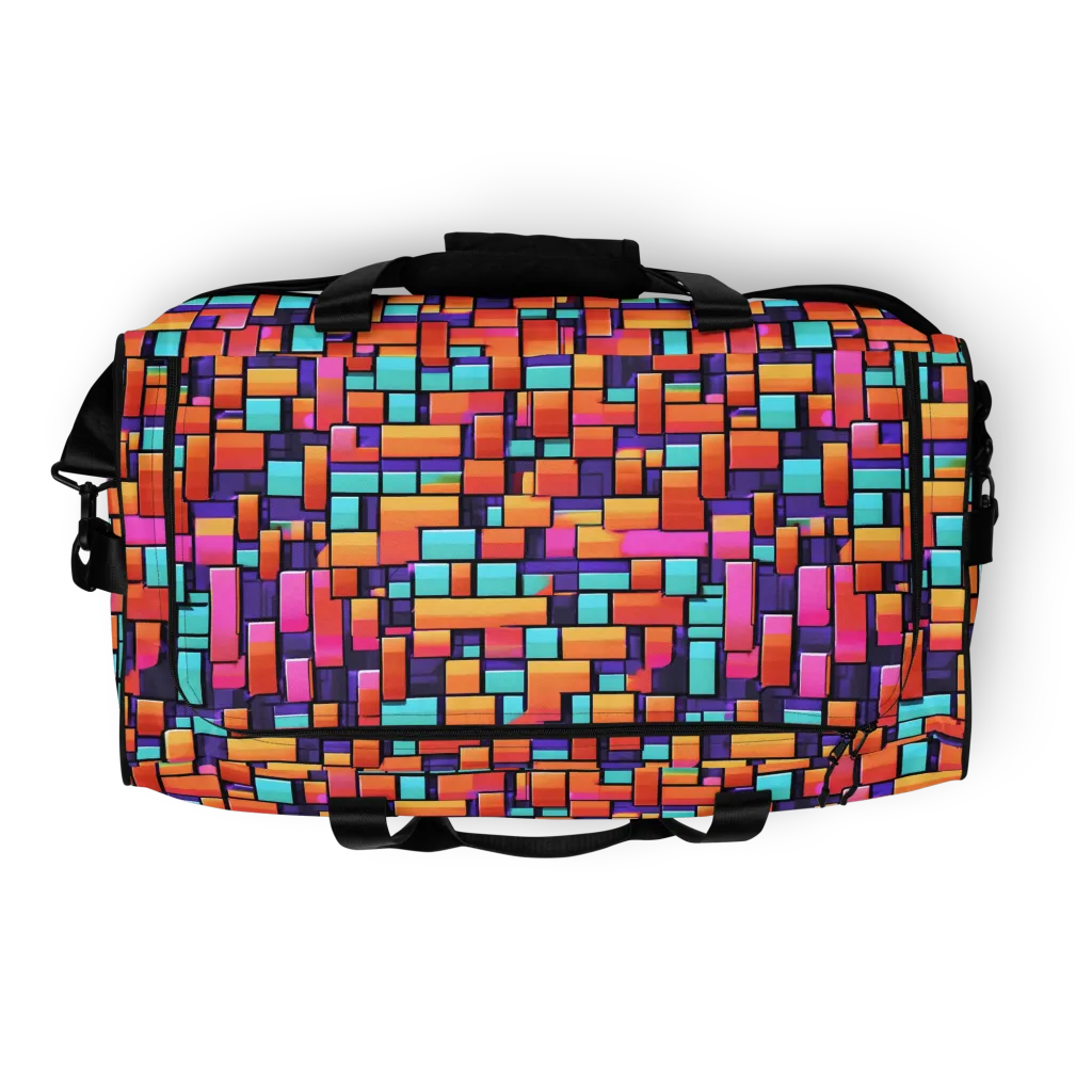 Neon Brickwork on Duffle Bag — Top print