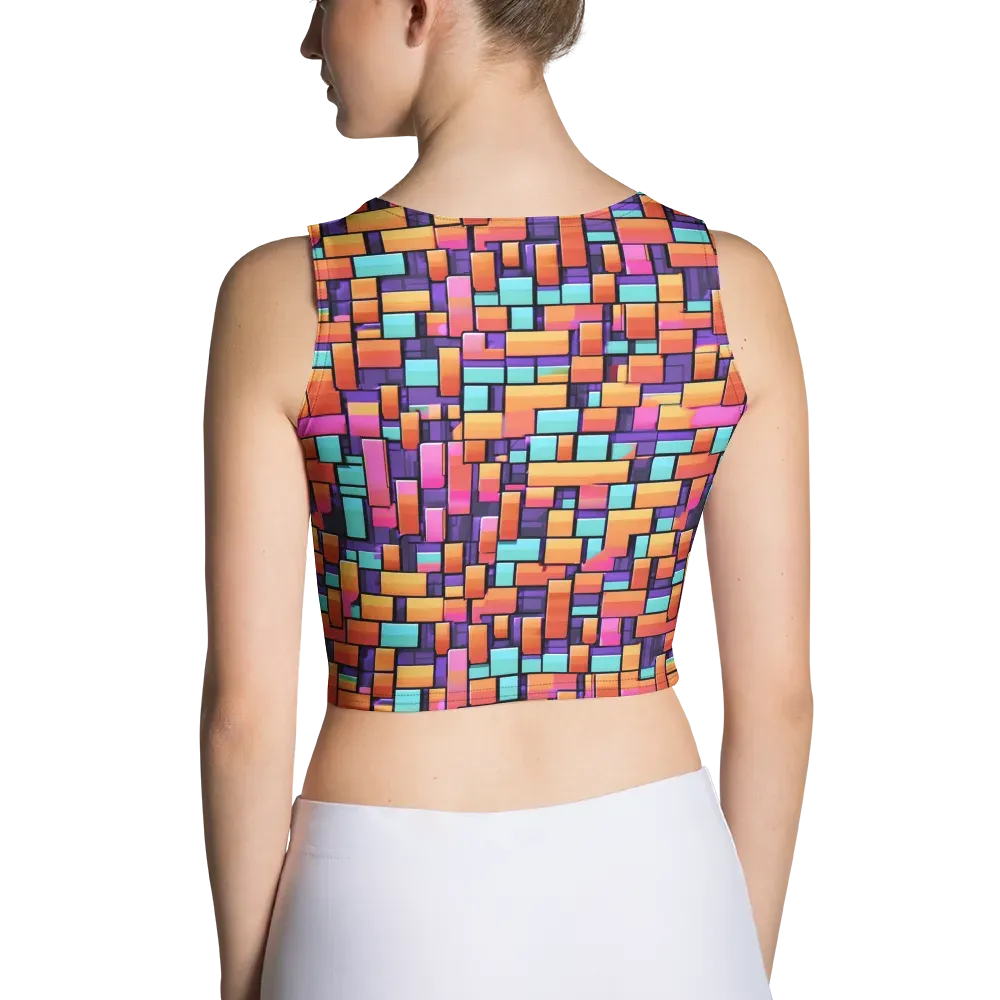 Neon Brickwork on Crop Top — Back