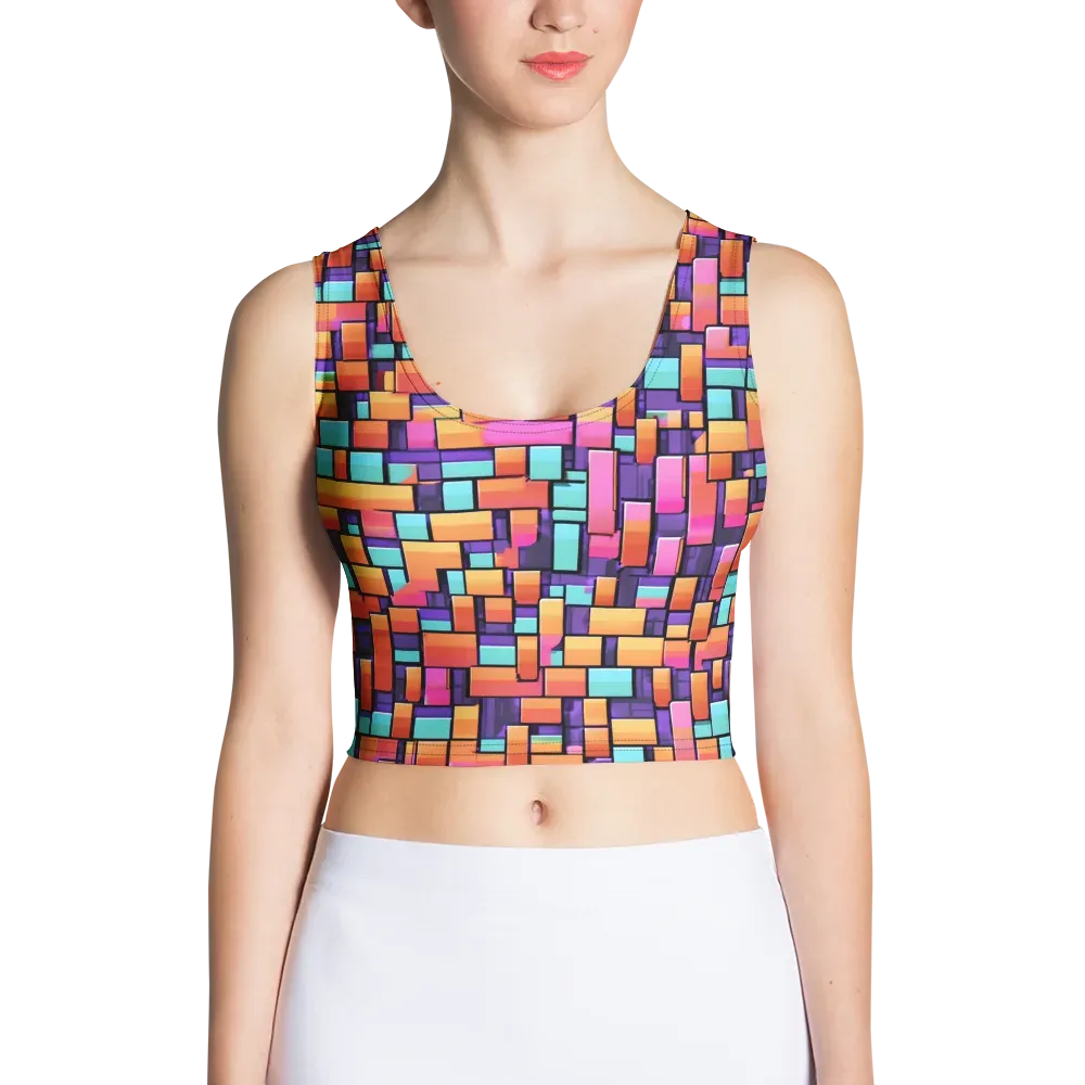 Neon Brickwork on Crop Top — Front