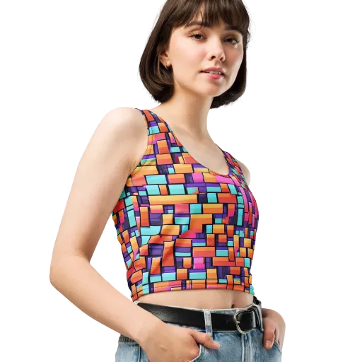 Neon Brickwork on a Crop Top