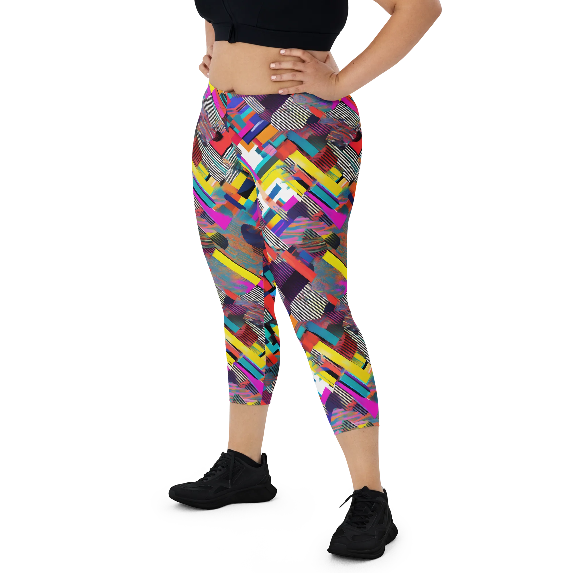Chromatic Collision on Capri Leggings — Print file