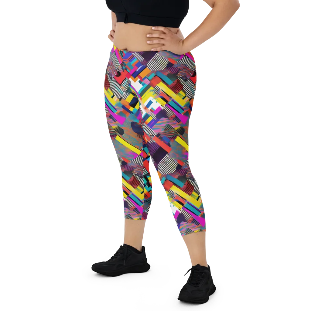 Chromatic Collision on Capri Leggings — Print file