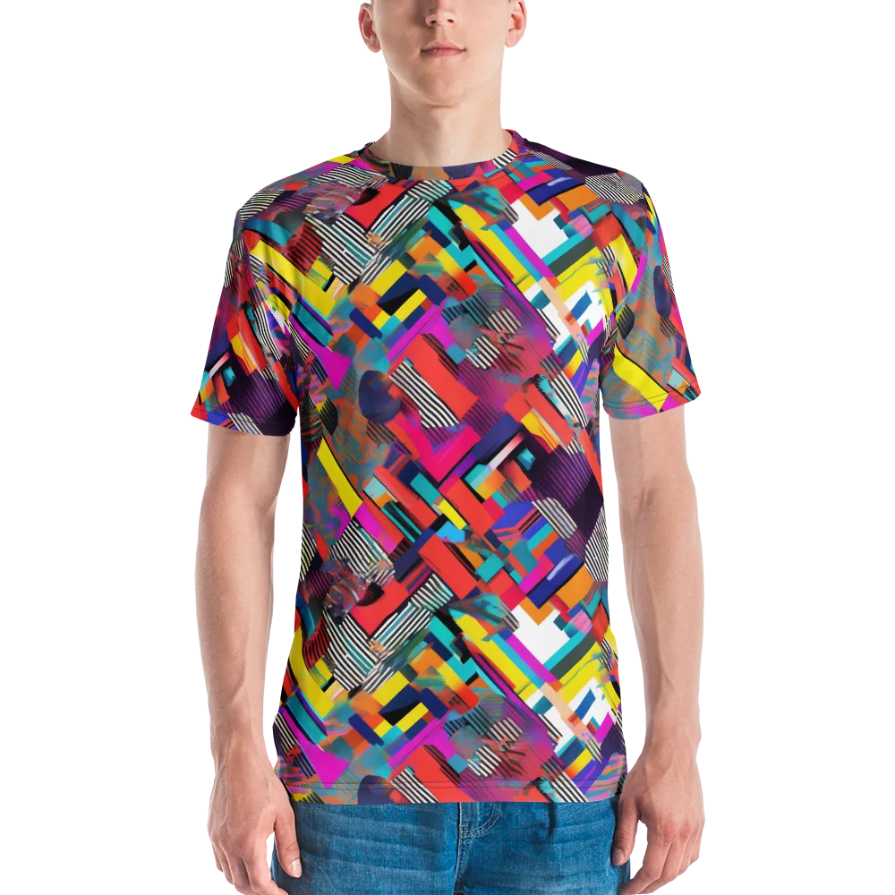Chromatic Collision on Men's Crew Neck T-Shirt — Front