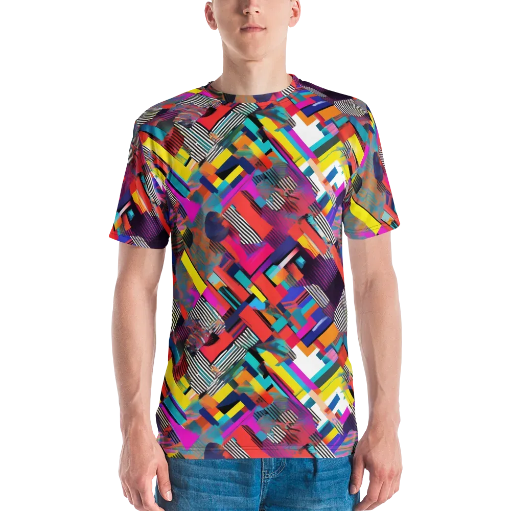 Chromatic Collision on Men's Crew Neck T-Shirt — Front