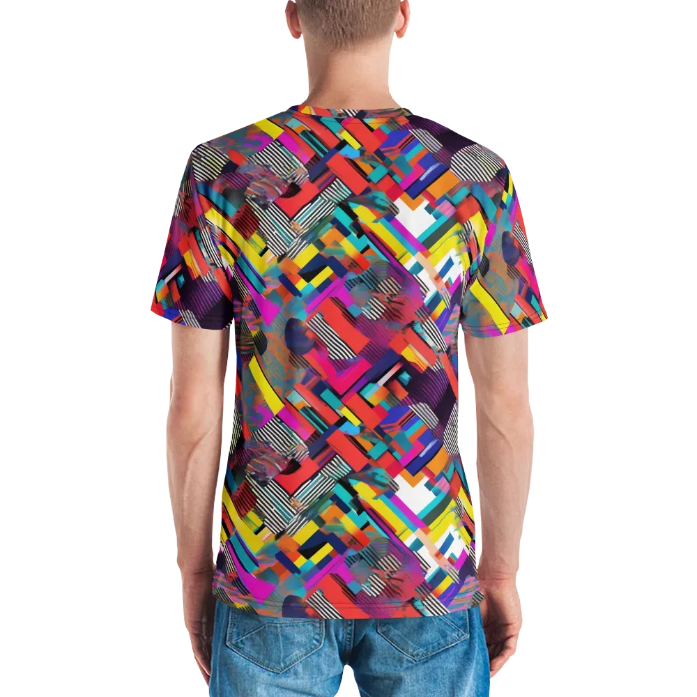 Chromatic Collision on Men's Crew Neck T-Shirt — Back