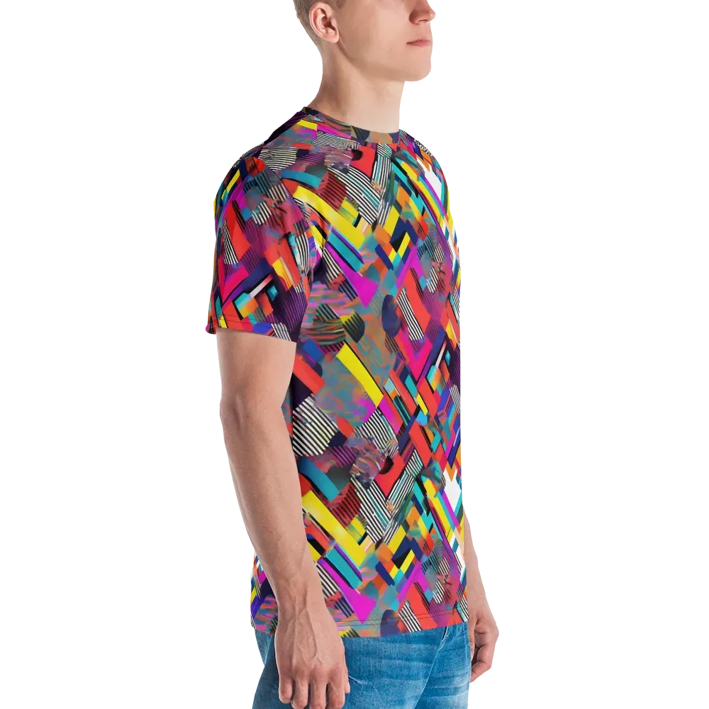 Chromatic Collision on Men's Crew Neck T-Shirt — Right